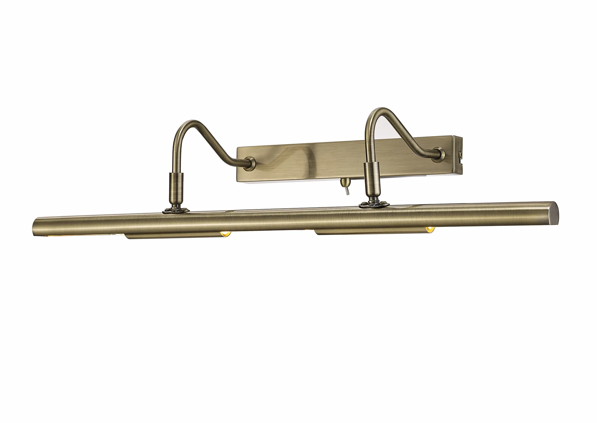 DK1086  Abacus 16W Dimmable Wall/Picture Light Switched 3000K Antique Brass